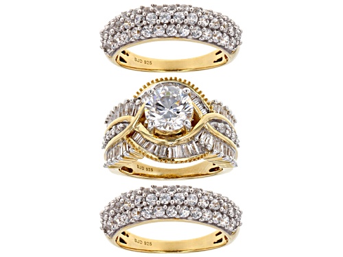 Charles Winston For Bella Luce ® 8.84ctw Diamond Simulant Eterno ™ Yellow Ring With Bands - Size 8