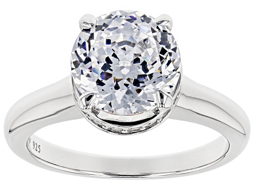 Charles Winston For Bella Luce®Scintillant Cut ® Diamond Simulant Rhodium Over Sterling Silver Ring - Size 12