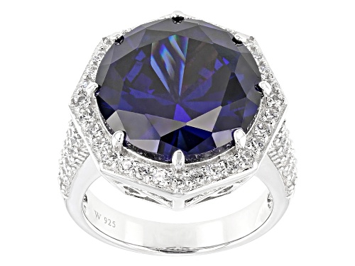 Photo of Charles Winston For Bella Luce®18.02CTW Tanzanite & White Diamond Simulants Rhodium Over Silver Ring - Size 6