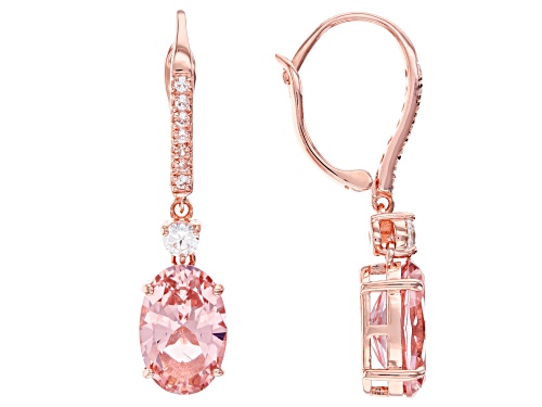 Charles Winston For Bella Luce®6.75CTW Morganite & White Diamond Simulants Eterno ™ Rose Earrings
