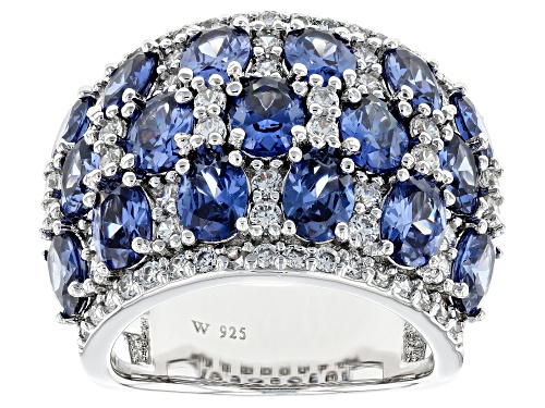 Photo of Charles Winston For Bella Luce®10.62CTW Tanzanite & White Diamond Simulants Rhodium Over Silver Ring - Size 6