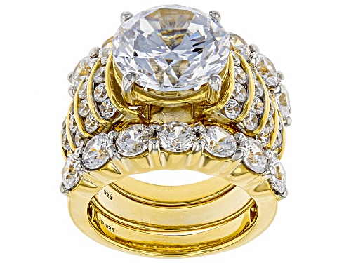 Photo of Charles Winston for Bella Luce ® 19.68CTW White Diamond Simulant Eterno ™Yellow Gold Ring With Bands - Size 12