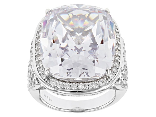 Photo of Charles Winston For Bella Luce®46.03ctw Diamond Simulant Rhodium Over Silver Ring(14.17ctw DEW) - Size 8