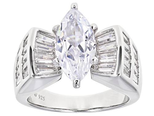 Photo of Charles Winston for Bella Luce ® 7.32ctw Rhodium Over Sterling Silver Ring (4.26ctw DEW) - Size 7