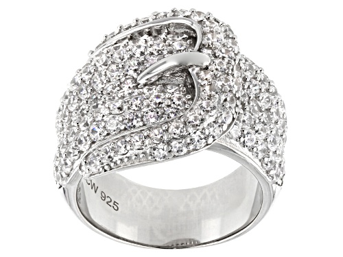 Photo of Charles Winston for Bella Luce ® 3.53ctw Rhodium Over Sterling Silver Buckle Ring (2.11ctw DEW) - Size 8