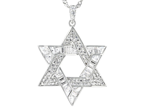 Photo of Charles Winston for Bella Luce ® 4.48ctw Rhodium Over Silver Star of David Pendant With Chain