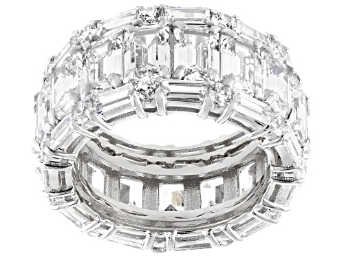 Photo of Charles Winston for Bella Luce ® 18.81ctw Rhodium Over Silver Ring With 2 Bands (12.14ctw DEW) - Size 10