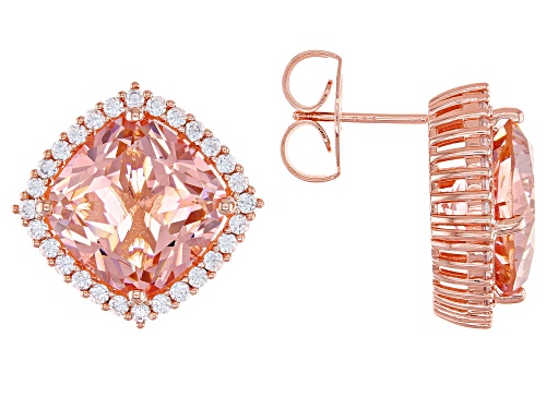 Photo of Charles Winston For Bella Luce®17.79ctw Morganite and White Diamond Simulants Eterno™Rose Earrings