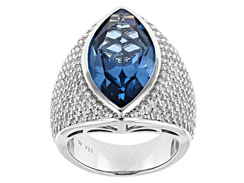 Photo of Charles Winston For Bella Luce ® Lab Created Spinel and Diamond Simulant Rhodium Over Silver Ring - Size 5