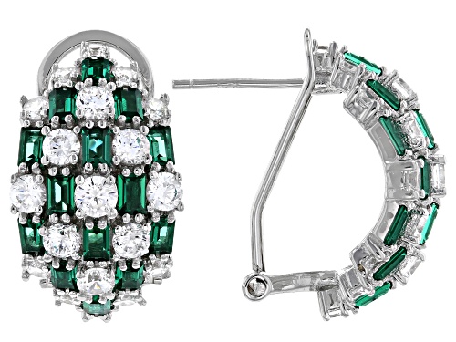 Photo of Charles Winston For Bella Luce® Emerald and White Diamond Simulants Rhodium Over Silver Earrings