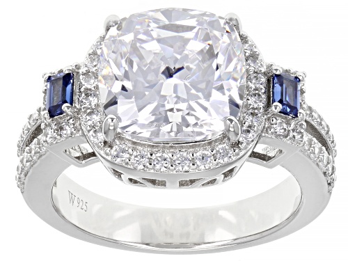 Photo of Charles Winston For Bella Luce(R) 7.46ctw Tanzanite Simulant Rhodium Over Silver Ring - Size 9