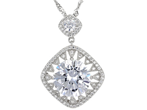 Charles Winston For Bella Luce ® 10.56ctw Rhodium Over Sterling Silver Pendant With Chain (6.81 DEW)