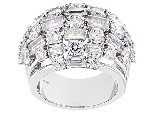 Charles Winston For Bella Luce® 8.60ctw Rhodium Over Silver Ring (5.41ctw DEW) - Size 5