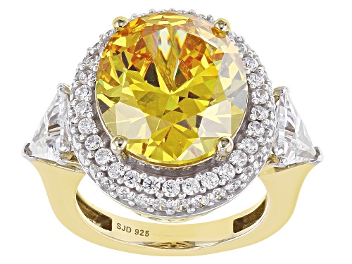 Photo of Charles Winston for Bella Luce® 15.74ctw Yellow and White Diamond Simulants Eterno® Yellow Ring - Size 8