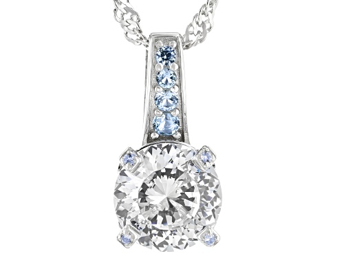 Charles Winston for Bella Luce® Multi Color Diamond Simulants Rhodium Over Silver Pendant With Chain