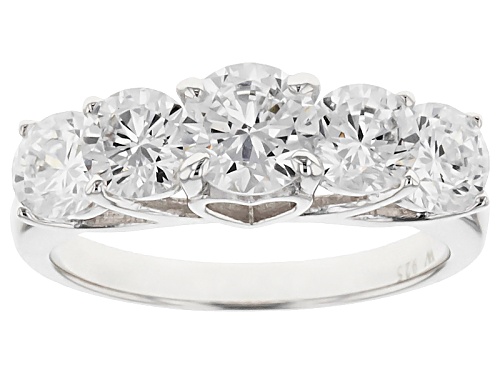 Charles Winston For Bella Luce ® 4.07ctw Round Rhodium Over Sterling Silver Ring (2.46ctw Dew) - Size 10