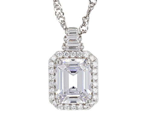 Photo of Charles Winston for Bella Luce® 5.07ctw Rhodium Over Silver Pendant With Chain (3.06ctw DEW)