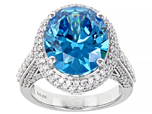 Photo of Charles Winston For Bella Luce® 14.39ctw Neon Apatite And Diamond Simulants Rhodium Over Silver Ring - Size 10
