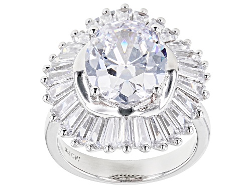 Photo of Charles Winston for Bella Luce® 10.55ctw White Diamond Simulant Rhodium Over Silver Ring - Size 8