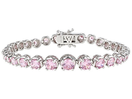 Charles Winston for Bella Luce® 11.58ctw Pink Diamond Simulant Rhodium Over Sterling Silver Bracelet - Size 7.25