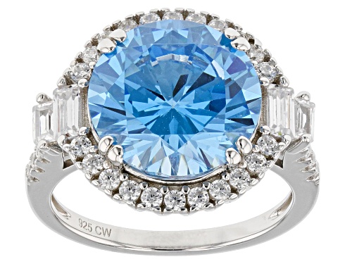 Photo of Charles Winston for Bella Luce® 10.25ctw Blue And White Diamond Simulants Rhodium Over Silver Ring - Size 10