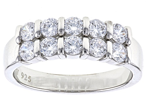 Photo of Charles Winston for Bella Luce® 1.55ctw White Diamond Simulant Rhodium Silver Anniversary Band Ring - Size 8