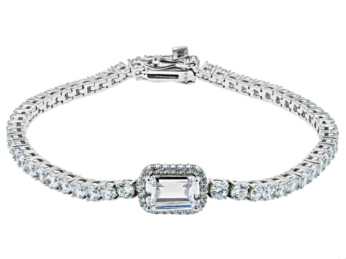 Photo of Charles Winston For Bella Luce® 12.28ctw White Diamond Simulant Rhodium Over Silver Bracelet - Size 7.5
