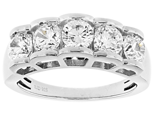 Charles Winston For Bella Luce® 2.48ctw White Diamond Simulant Rhodium Over Silver Ring(1.50ctw DEW) - Size 9