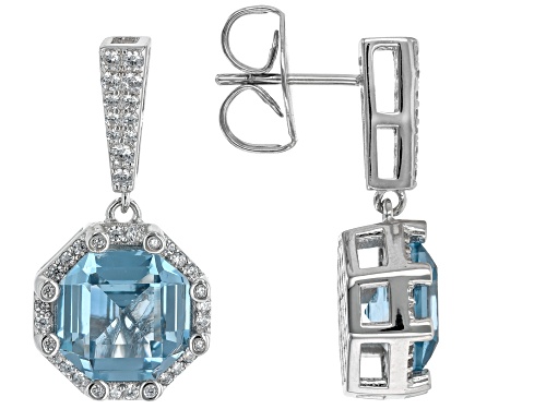 Charles Winston For Bella Luce® 16.02ctw Lab Spinel & Diamond Simulant Rhodium Over Silver Earrings