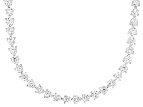 Charles Winston For Bella Luce® 34.00ctw Dia Simulant Rhodium Over Silver Martini Tennis Necklace - Size 18.25