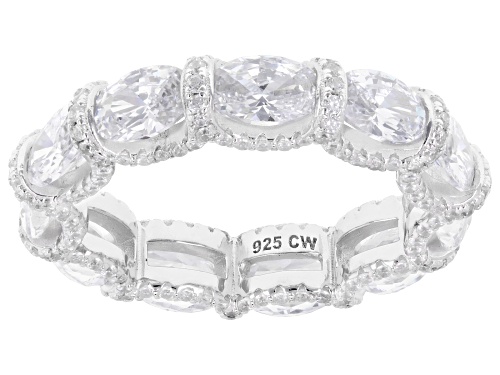 Charles Winston For Bella Luce® 10.00ctw White Diamond Simulant Rhodium Over Sterling Silver Ring - Size 5