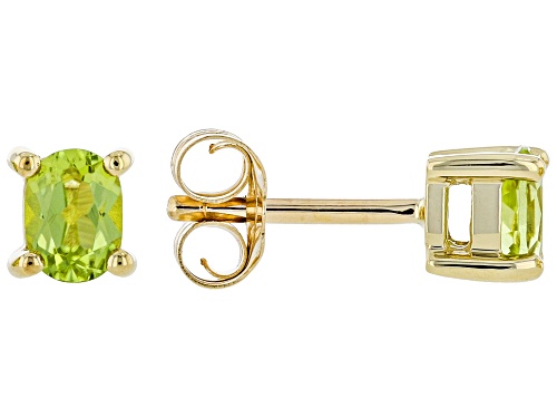 0.32ctw Manchurian Peridot™ 10k Yellow Gold Children's Stud Earrings