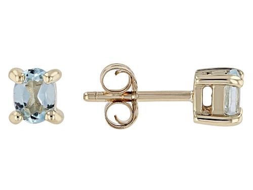 0.36ctw Glacier Topaz™ 10k Yellow Gold Children's Stud Earrings