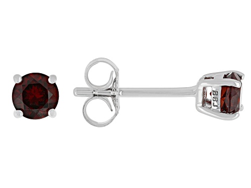 0.60ctw Vermelho Garnet(TM) Rhodium Over 10k White Gold Children's Stud Earring