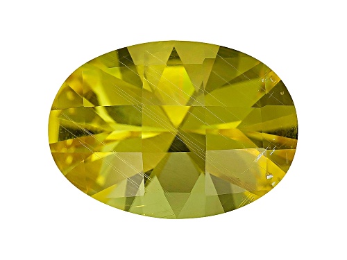 Yellow Danburite 18x13mm Oval Checkerboard Cut 10.48ct