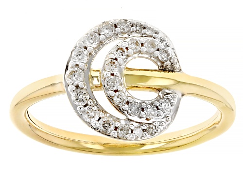 0.25ctw Round White Diamond 10k Yellow Gold Ring - Size 8