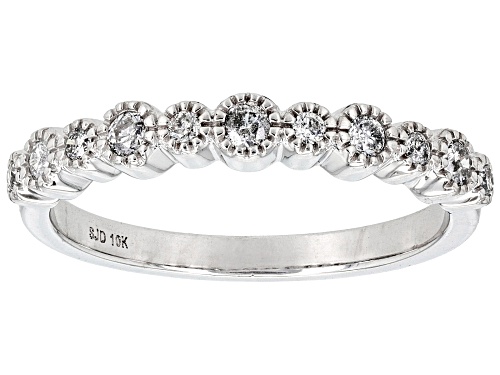 0.25ctw Round White Diamond 10k White Gold Band Ring - Size 5