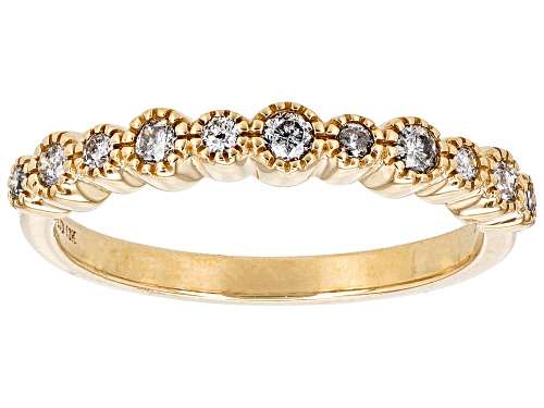 0.25ctw Round White Diamond 10k Yellow Gold Band Ring - Size 4