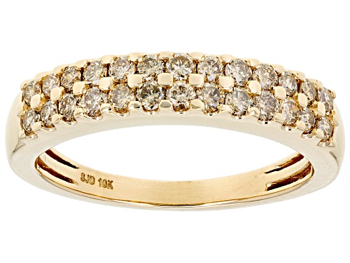 0.55ctw Round Candlelight Diamonds™ 10k Yellow Gold Band Ring - Size 11