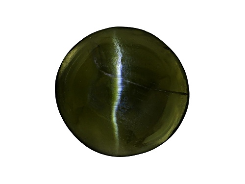 Photo of Russian Cats Eye Chrome Diopside Min .50ct Mm Varies Round Cabochon