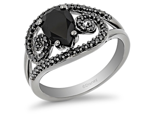 Photo of Enchanted Disney Villains Ursula Ring Black Onyx & Black Diamond Black Rhodium Over Silver 2.95ctw - Size 8