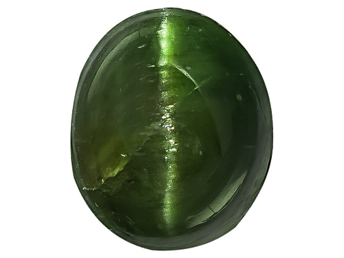 Russian Cats Eye Chrome Diopside Min 1.00ct Mm Varies Oval Cabochon