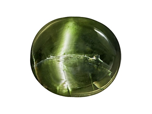 Russian Cats Eye Chrome Diopside Min 4.00ct Mm Varies Oval Cabochon