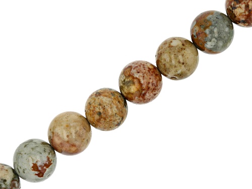 Rocky Butte Jasper appx 10mm Round Bead Strand appx 15-16"