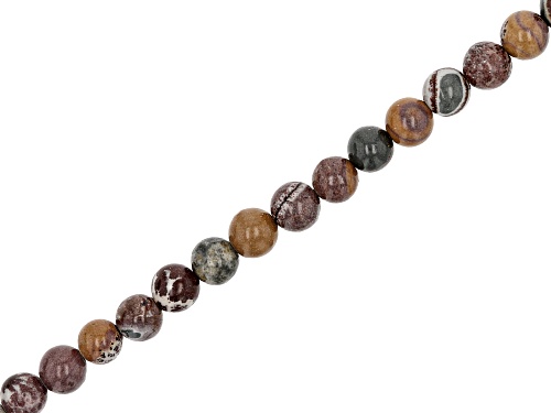Rhyolite appx 4mm Round Bead Strand appx 15-16"