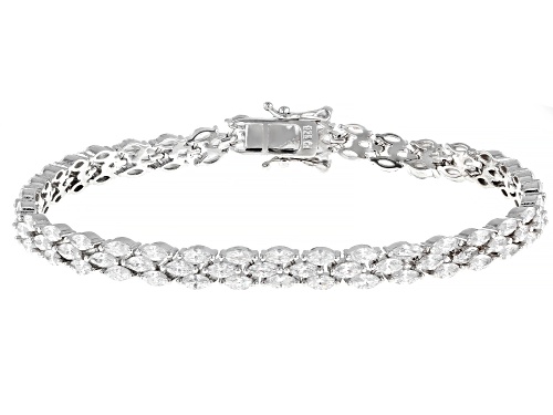 Bella Luce ® 3.12ctw White Diamond Simulant Rhodium Over Silver Tennis Bracelet - Size 7.5