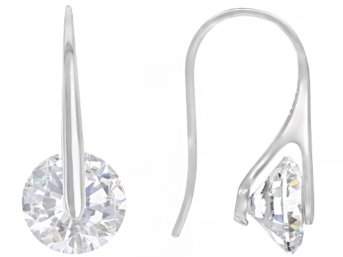 Photo of Bella Luce ® 2.60ctw White Diamond Simulant Rhodium Over Sterling Silver Dangle Earrings