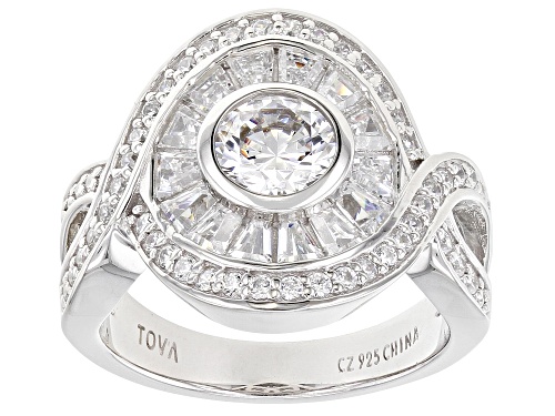 Photo of Bella Luce ® 5.13ctw White Diamond Simulant Rhodium Over Sterling Silver Ring - Size 6