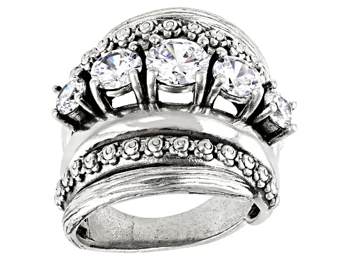 Bella Luce ® 3.78ctw Rhodium Over Sterling Silver Ring - Size 6