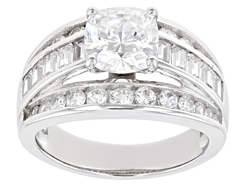 Photo of Bella Luce ® 3.36CTW White Diamond Simulant Rhodium Over Sterling Silver Ring - Size 7